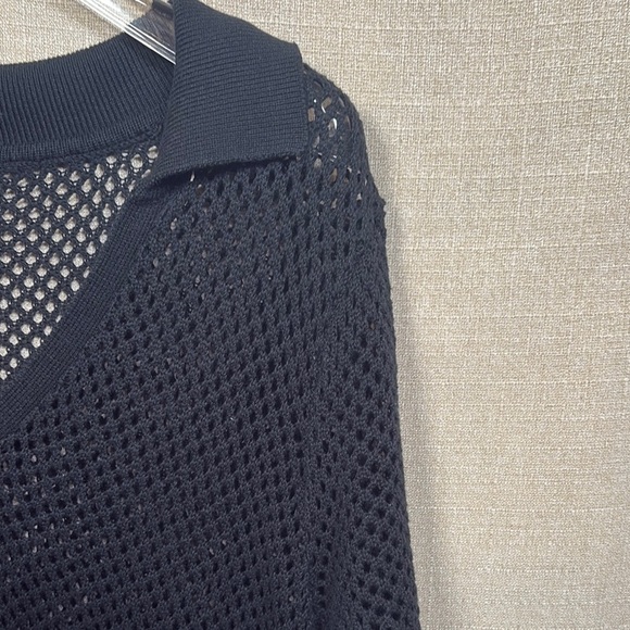 Torrid Black Mesh Knit Blouse Size 2 - Picture 4 of 11
